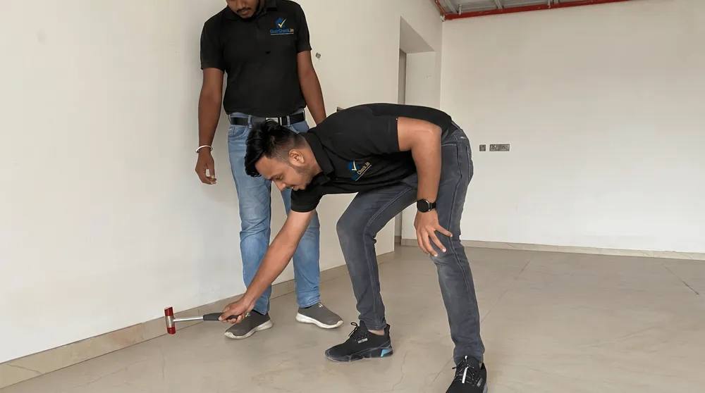 Hollow floor tile detection using technical snagging tools - GharCheck