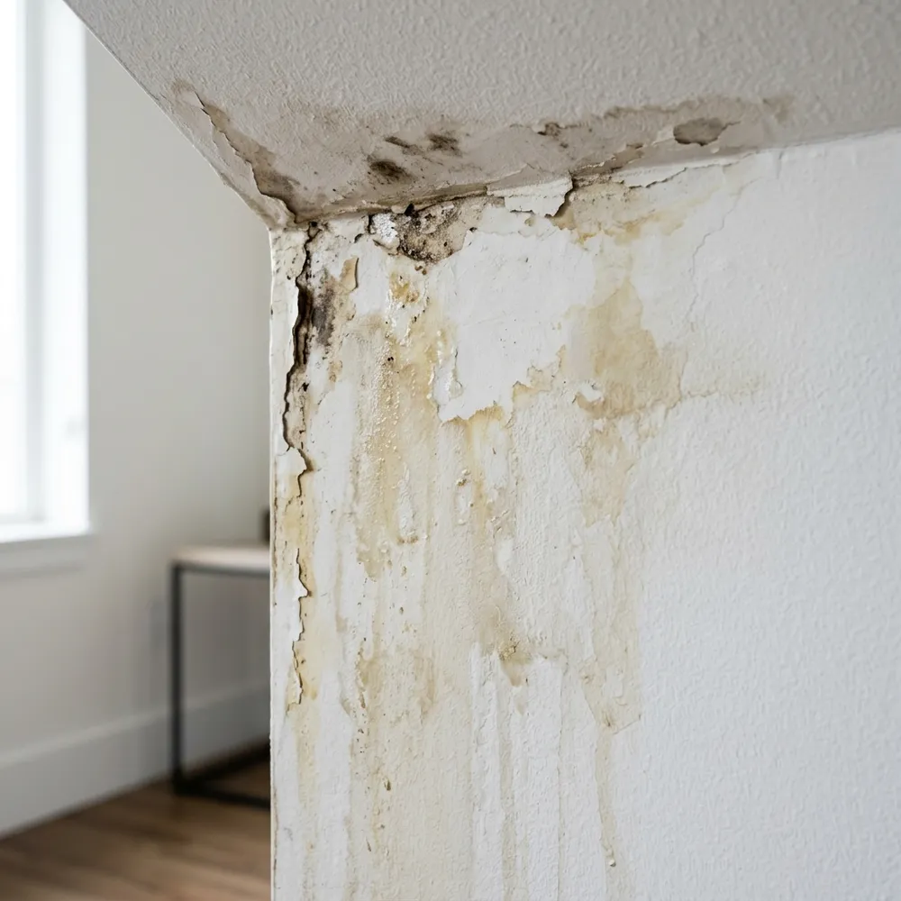 Wall seepage and moisture issues in residential property - GharCheck